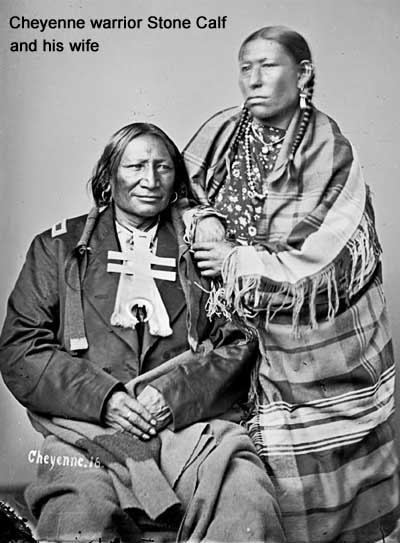 Cheyenne warrior Stone Calf and his wife