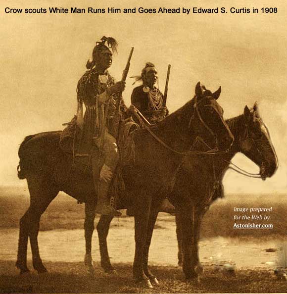 Crow scouts White Man Runs Him and Curley by Edward S. Curtis in 1908