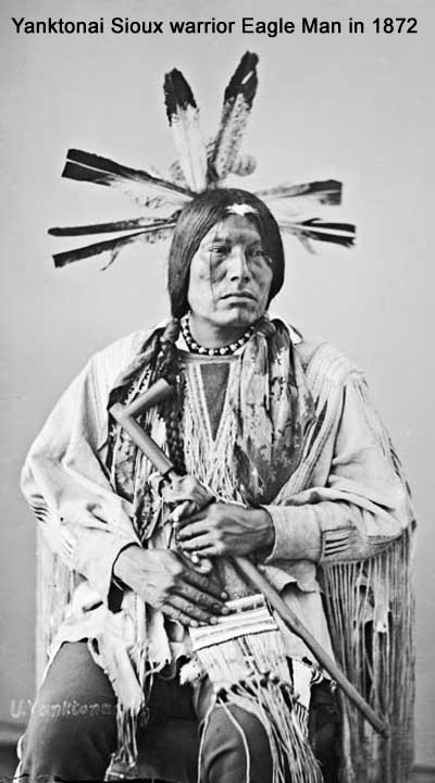 Yanktonai Sioux warrior Eagle Man in 1872