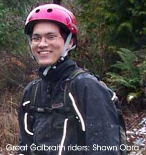 Great Galbraith Mt. Riders: Shawn Obra on the Tower Rd. en route to Shawn's Trail in 2004