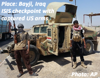 ISIS checkpoint at Baiji, Iraq