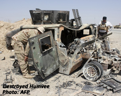 Destroyed Humvee