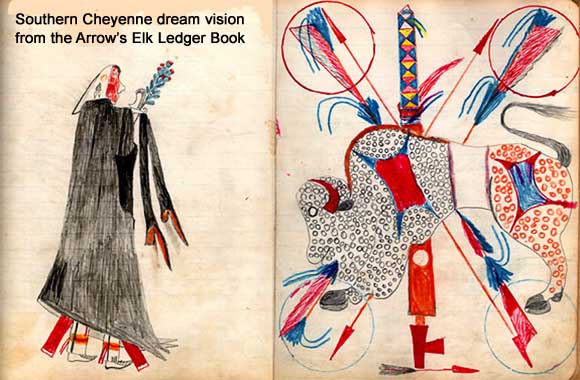 Southern Cheyenne dream vision from the Arrow's Elk Ledger Book