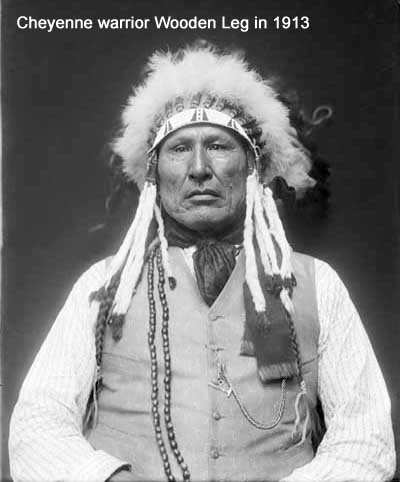 Cheyenne warrior Wooden Leg in 1913