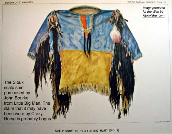 Sioux scalp shirt purechased by John Bourke from Little Big Man