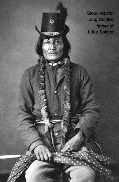 Sioux warrior Long Soldier, father of Little Soldier
