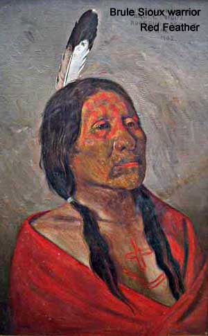 Brule Sioux warrior Red Feather in 1902