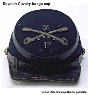7th Cavalry forage cap, front view
