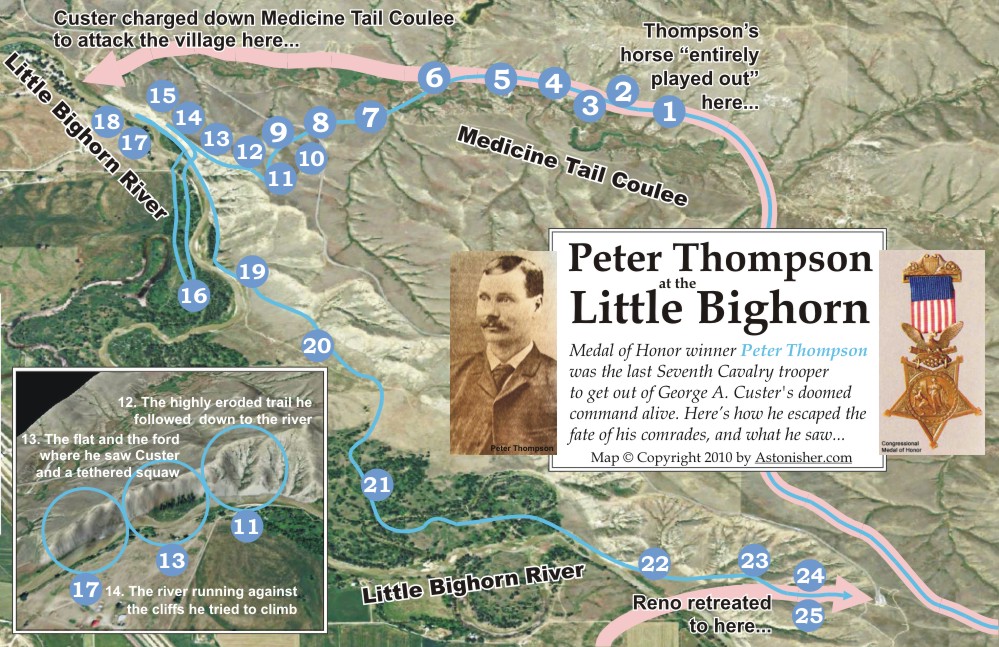 Pteer Thompson at the Battle of the Little Bighorn by Bruce Brown