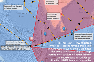 Mayalasia Airlines Flight MH370 map